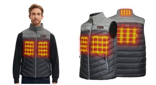 Mens multi zone heated gilet - multi-zone,