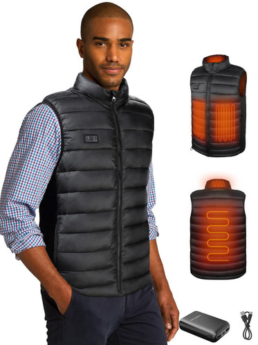 Mens heated gilet with - heated,