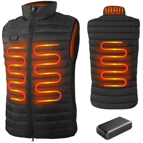 Seenlast black heated gilet - heated,