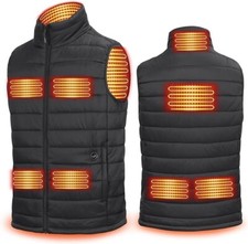 Black Men's Heated Padded