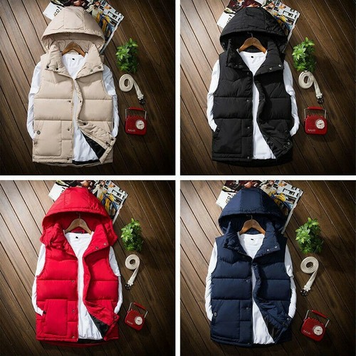 Mens quilted padded hooded - mens,