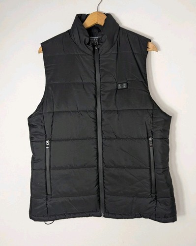 Black heated puffer style - puffer,